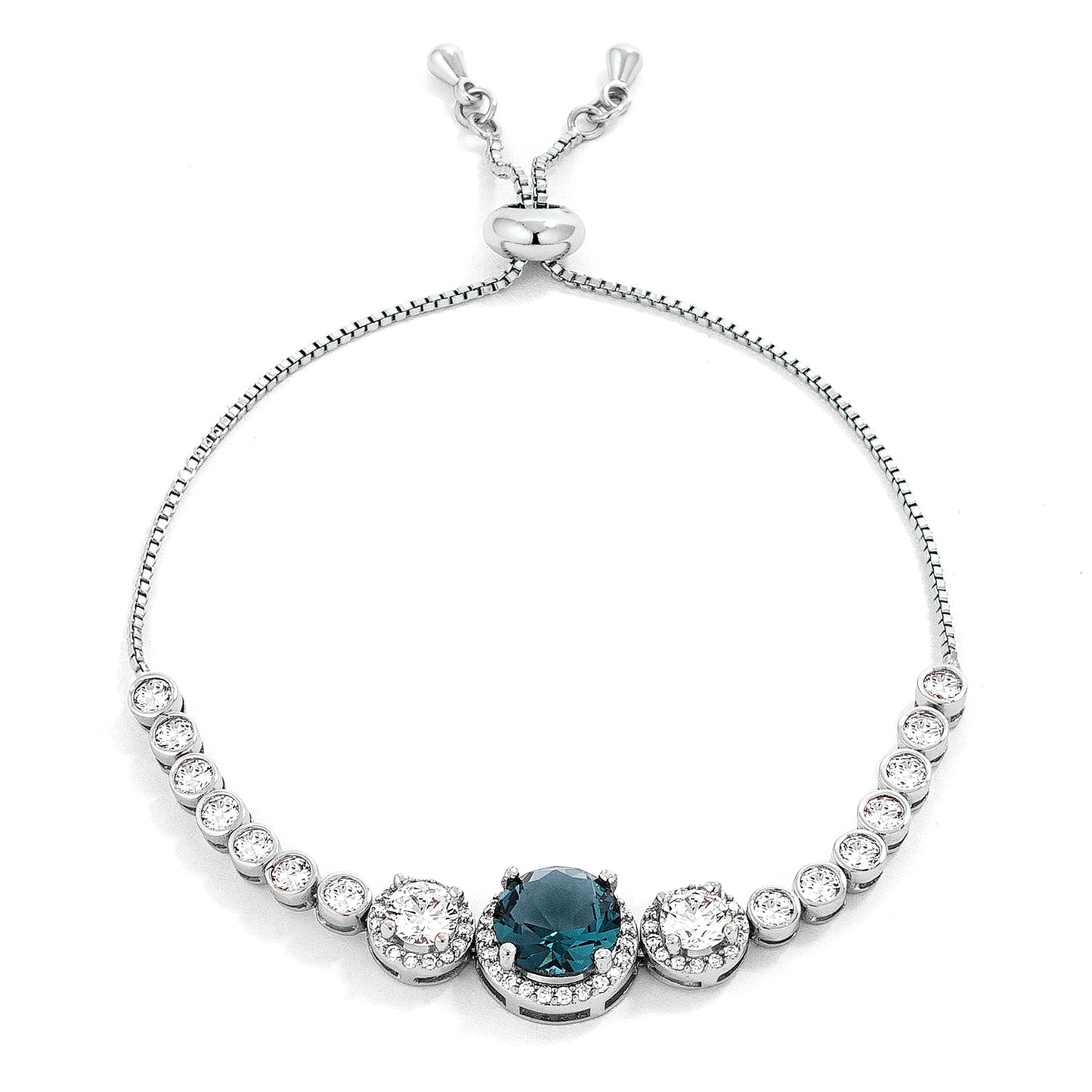 Adjustable Bolo Style Tennis Bracelet