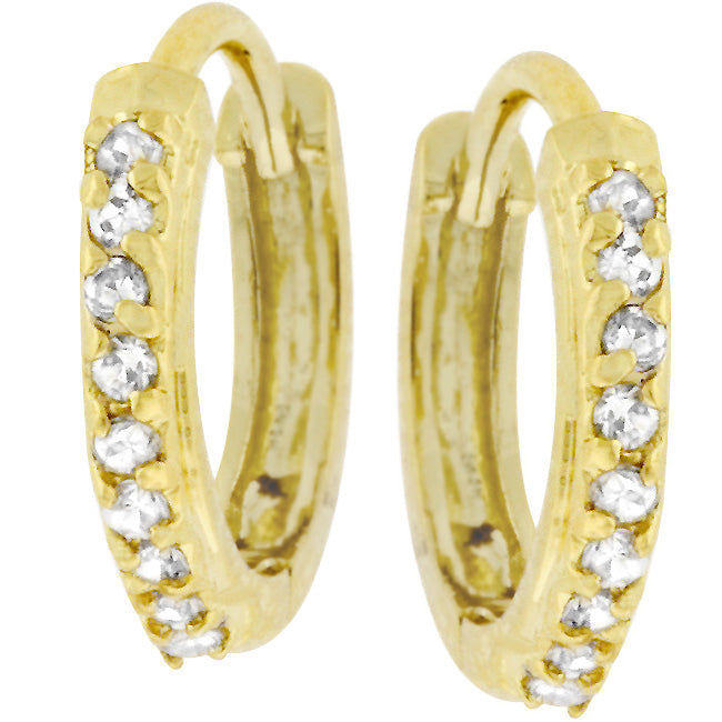 Classic Petite Hoop Earrings Goldtone