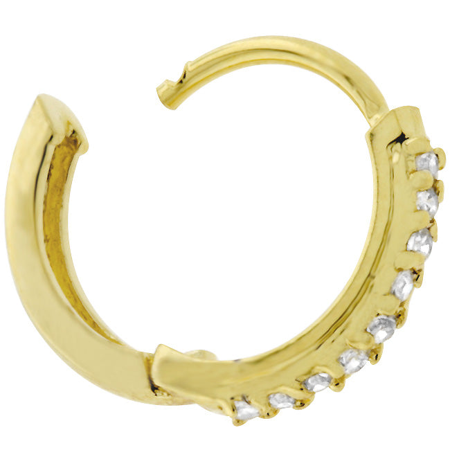 Classic Petite Hoop Earrings Goldtone