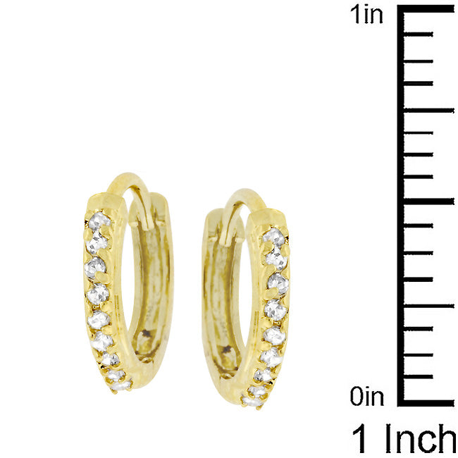 Classic Petite Hoop Earrings Goldtone