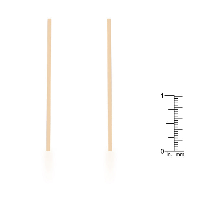 Carolee Gold Stainless Steel Line Drop Earrings