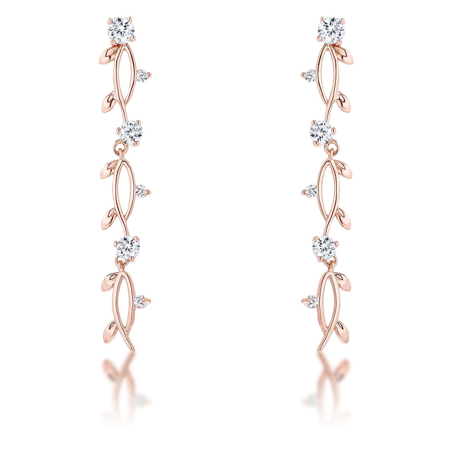 Aviva Vine Earrings | Rose Gold