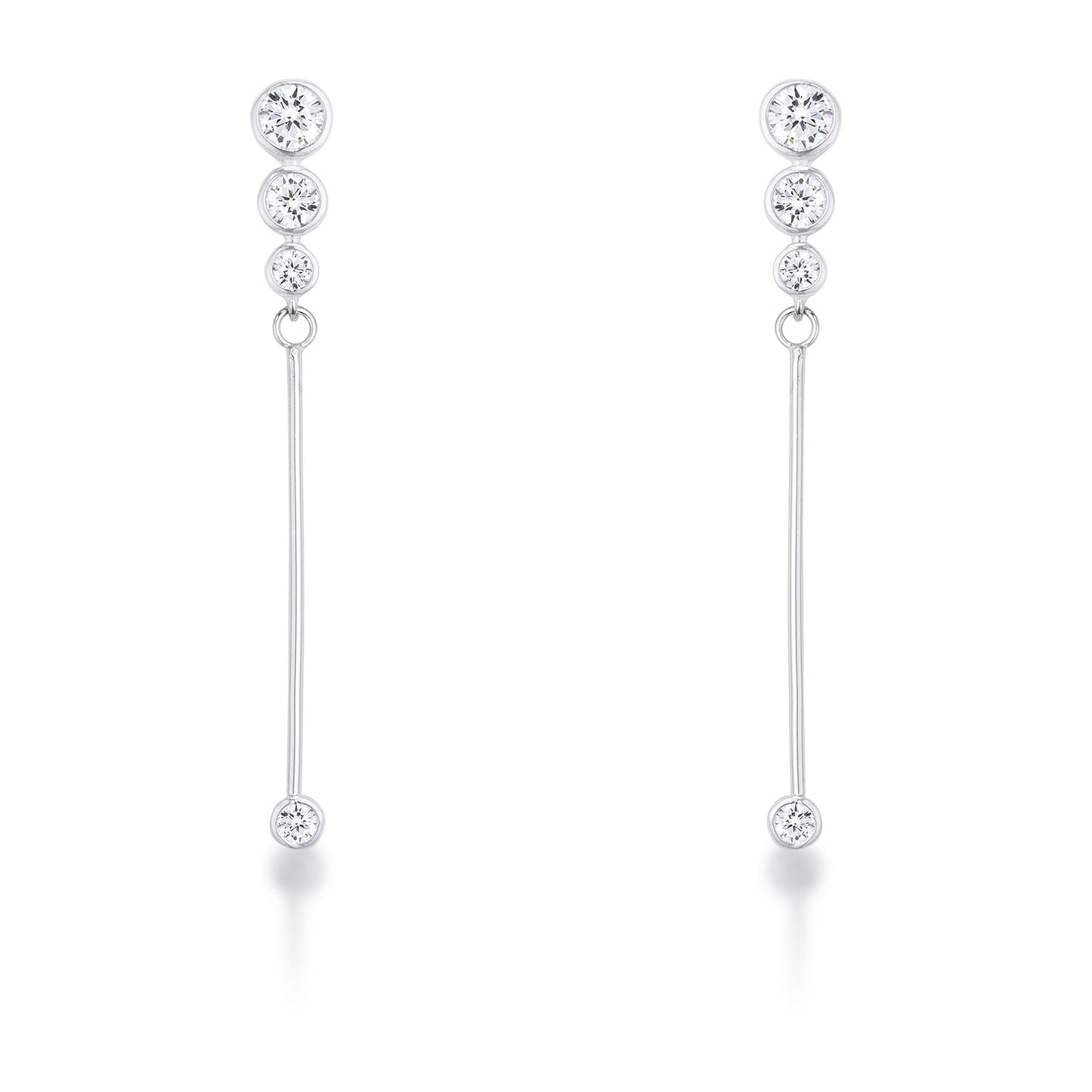 Krista Plated Drop Earrings | Silver