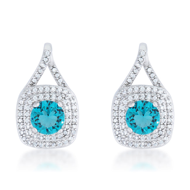 Christal Drop Earrings | Aqua