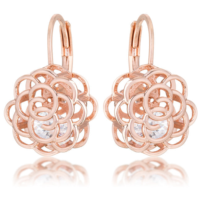 Rose Drop Earrings | Rose Gold