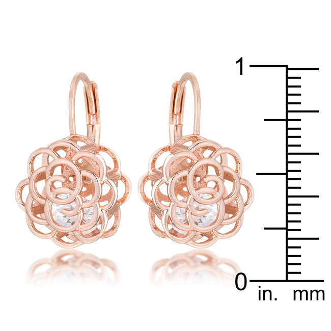 Rose Drop Earrings | Rose Gold