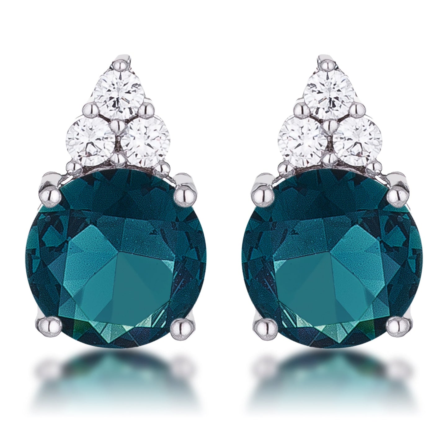 Nova Stud Earring | Blue Green | Silver
