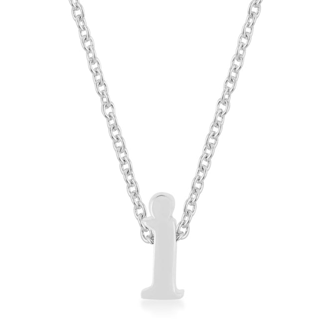 “i” Initial Necklace | Silver