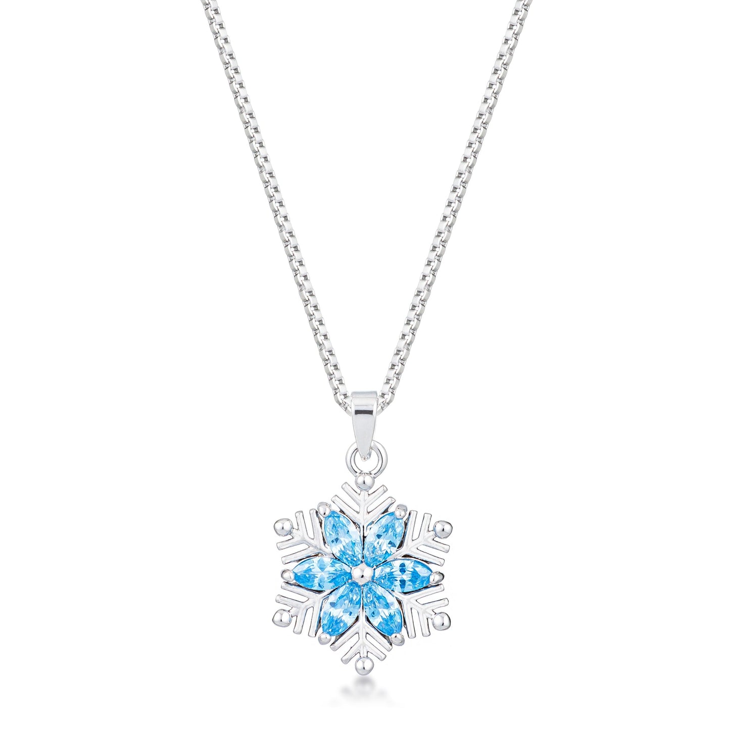 Frosty Snowflake Pendant| Blue