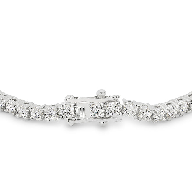 Victoria Tennis Bracelet | Silver Toned