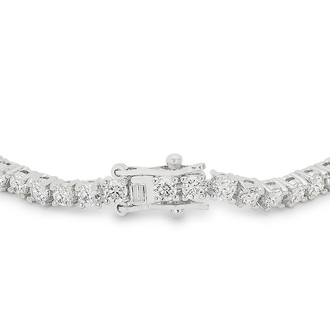 Victoria Tennis 8” Bracelet | Silver Toned