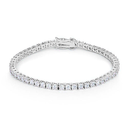 Victoria Tennis Bracelet | Silver Toned