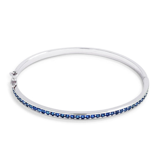 Grace Sapphire Blue Bangle Bracelet