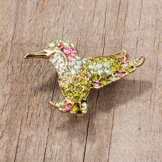 Green Humming Bird Brooch