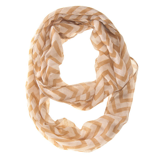 Zig Zag Camel Infinity Scarf