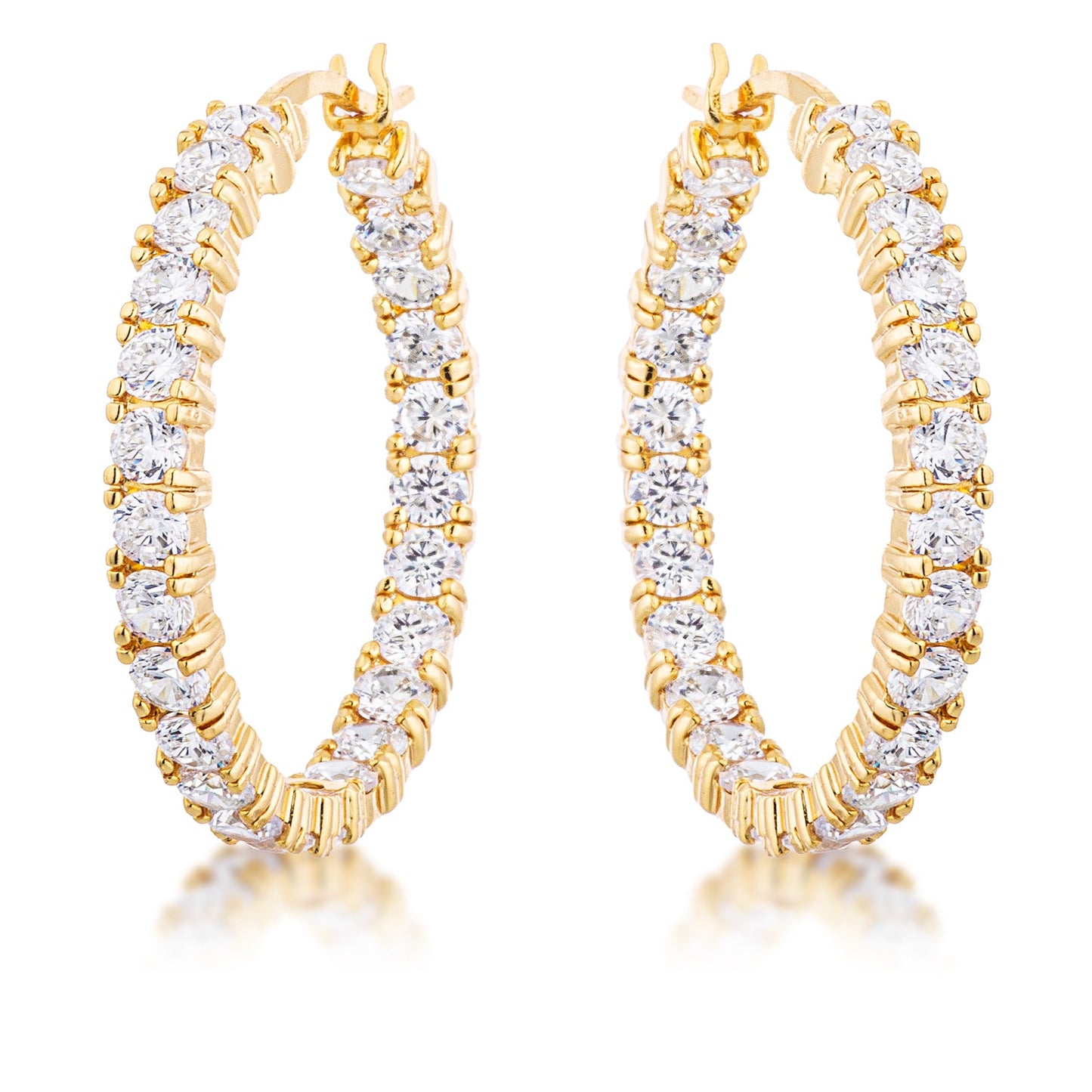 Talia Eternity Hoop Earrings | Gold