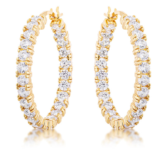 Talia Eternity Hoop Earrings | Gold