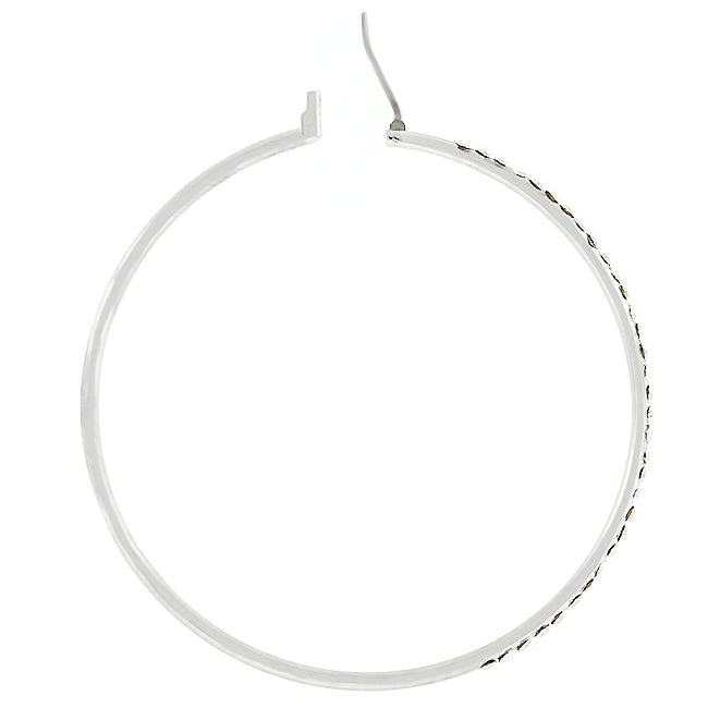 Liza 2 Inch Hoop Earrings | Silver