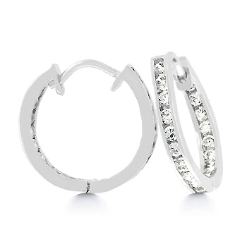 Bea 19 mm Inside Out Hoops | Silver