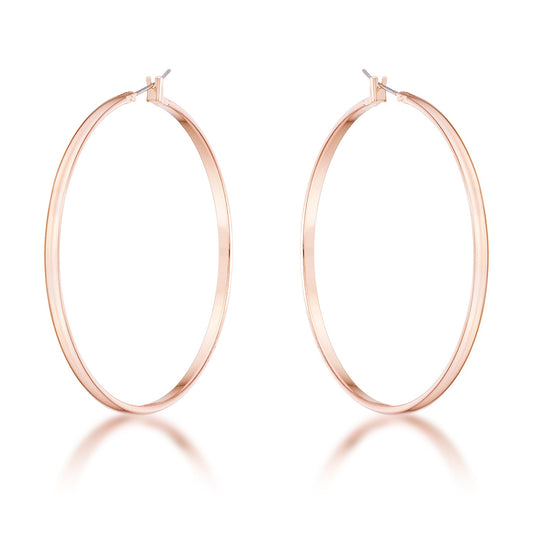 Aster Hoop Earrings |Rose Gold