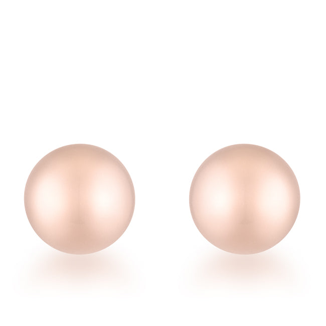 Tanya Rose Gold Sphere Stud Earrings