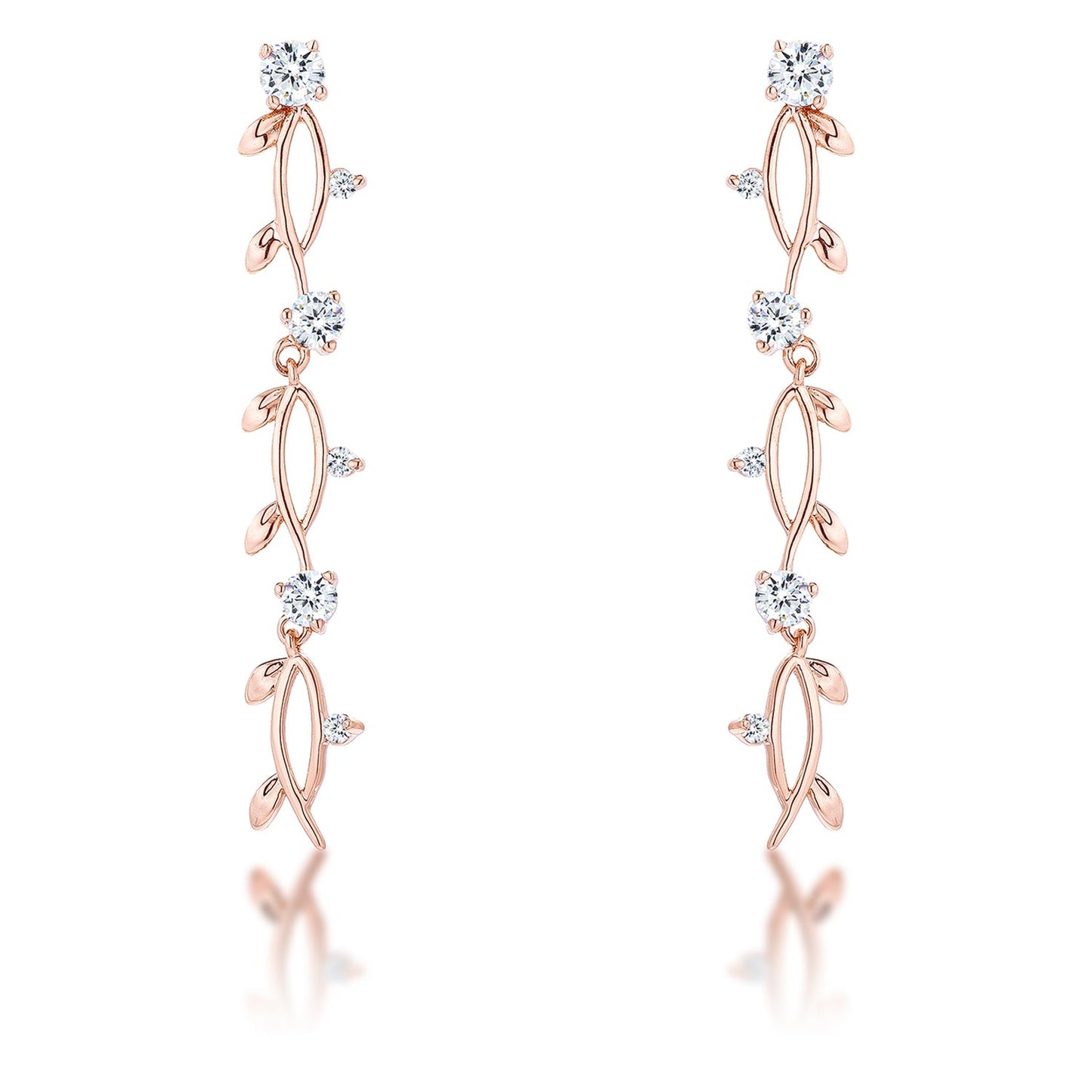 Aviva Vine Earrings | Rose Gold