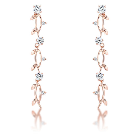 Aviva Vine Earrings | Rose Gold