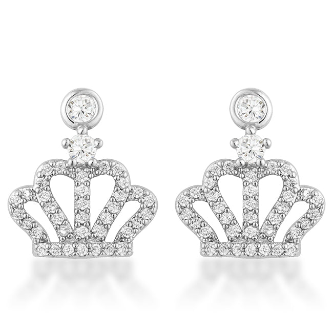 Tabitha Crown Earrings | Silver