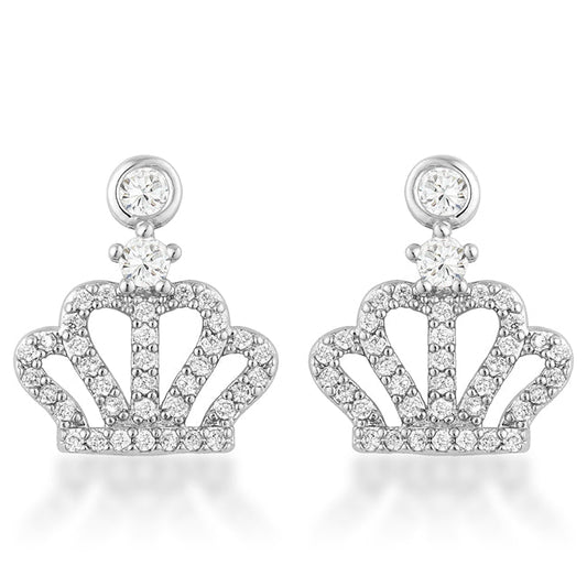 Tabitha Crown Earrings | Silver