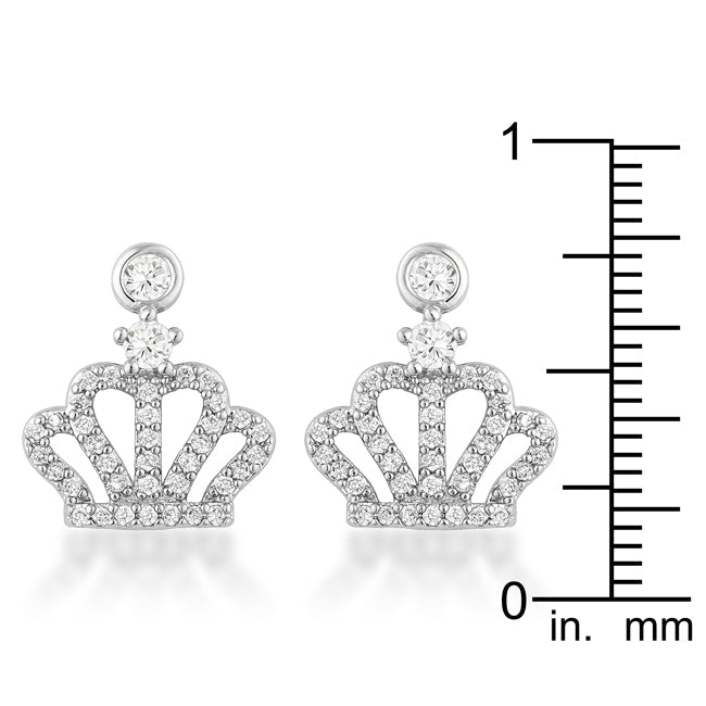 Tabitha Crown Earrings | Silver