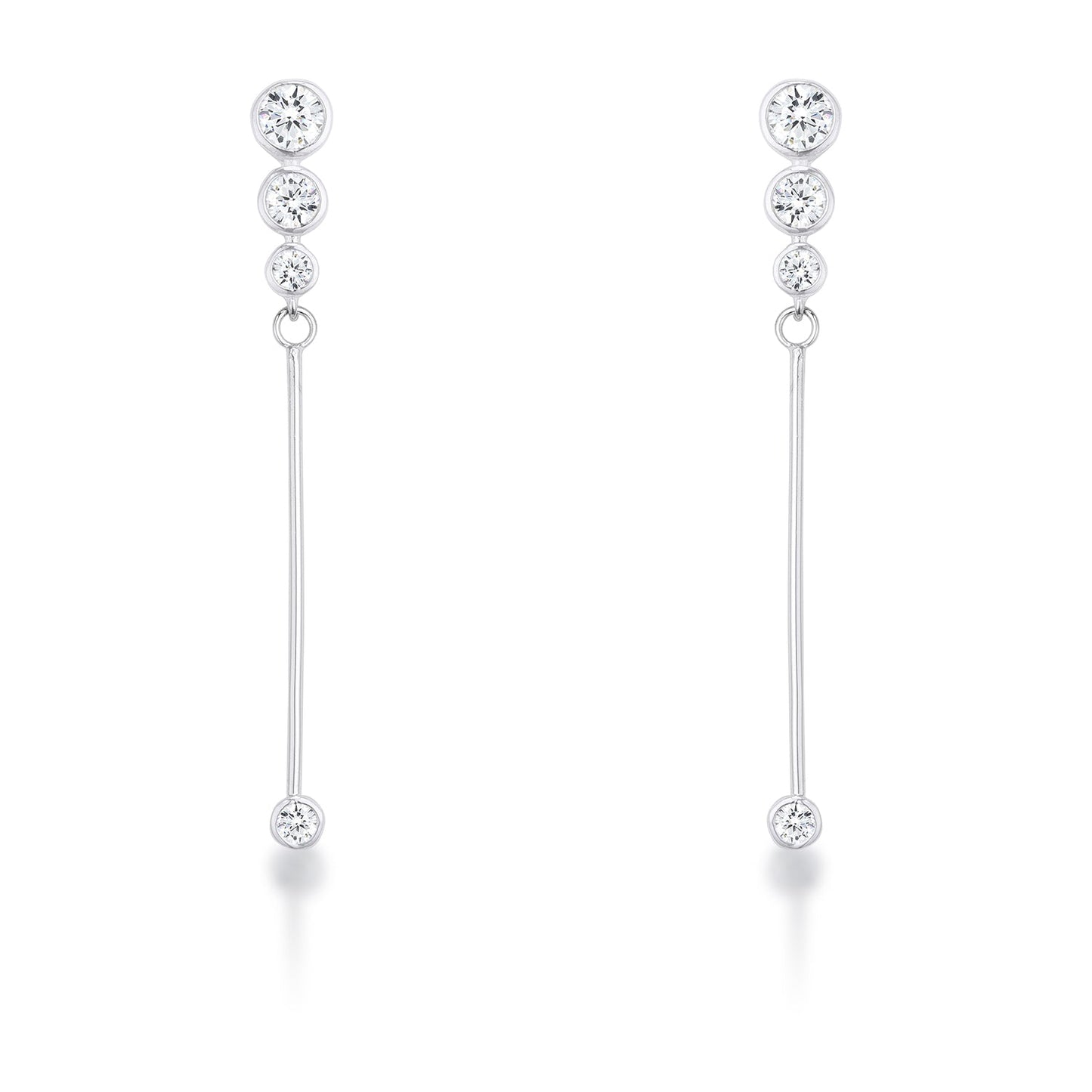 Krista Plated Drop Earrings | Silver