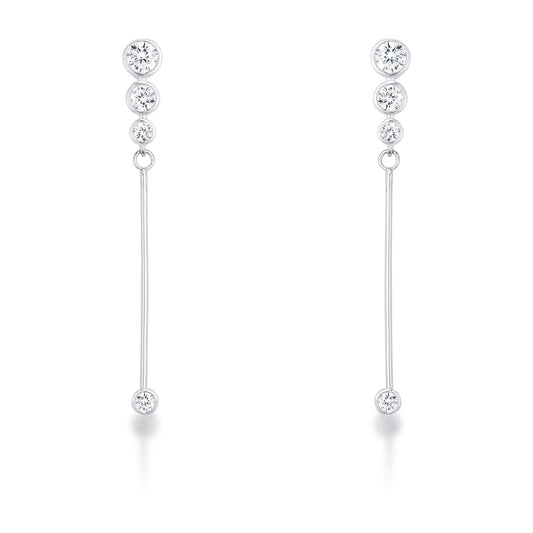 Krista Plated Drop Earrings | Silver