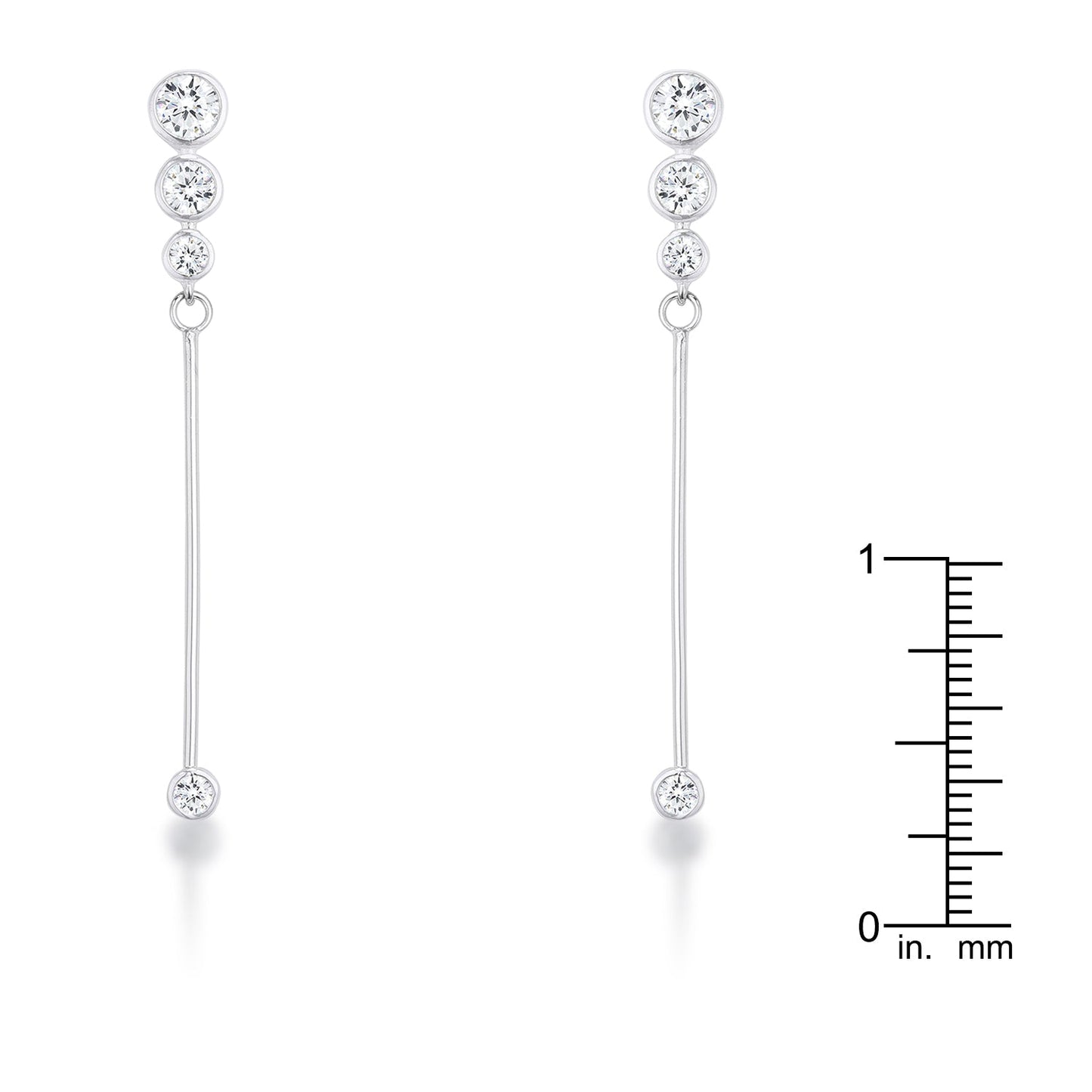 Krista Plated Drop Earrings | Silver