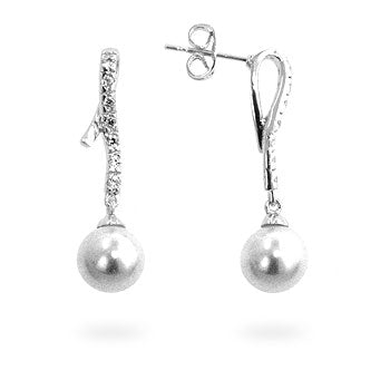 Perlas Dangle Earrings| Silver