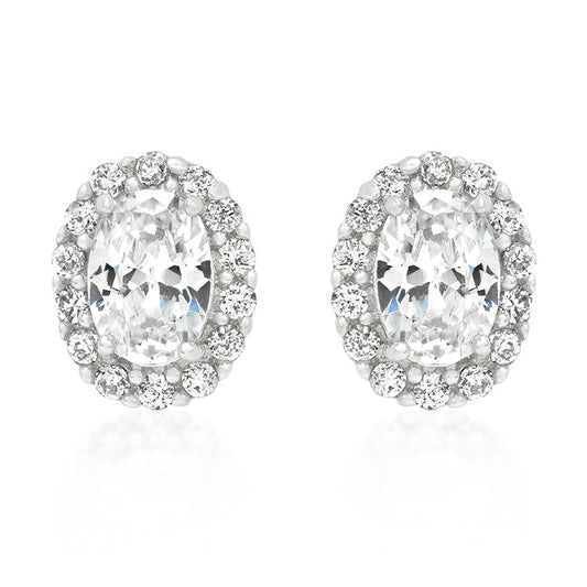 Clear Stone Estate Earrings