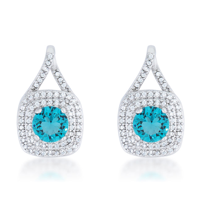 Christal Drop Earrings | Aqua