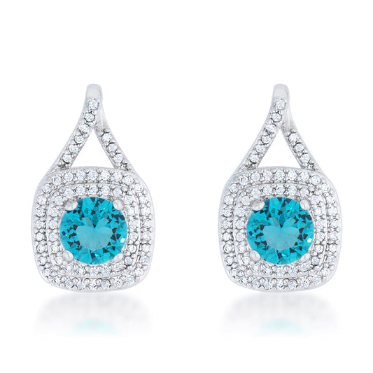 Christal Drop Earrings | Aqua