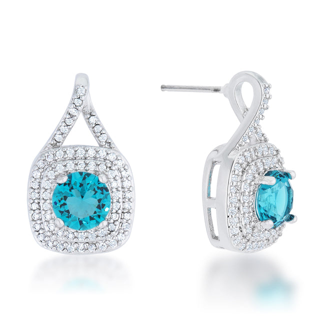 Christal Drop Earrings | Aqua