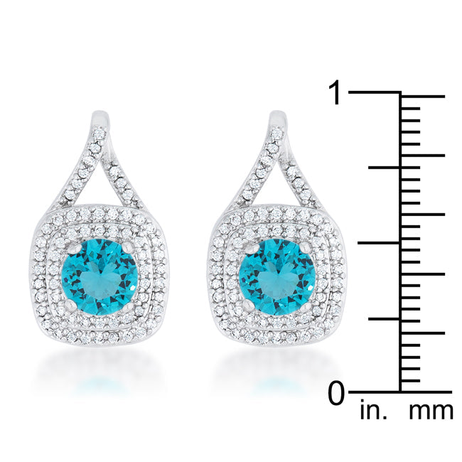 Christal Drop Earrings | Aqua