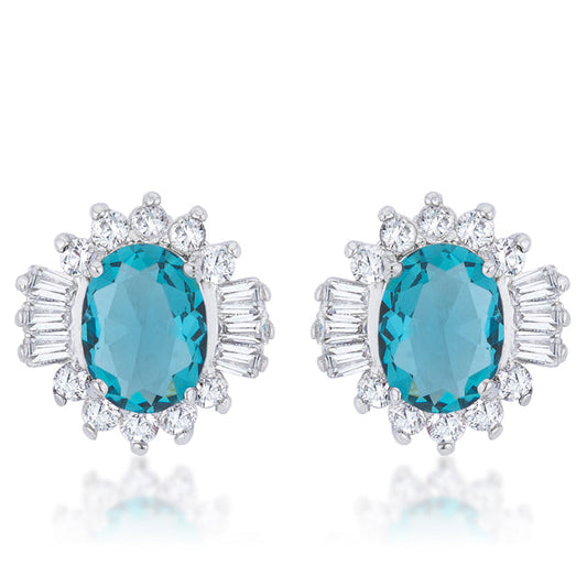 Chrisalee Stud Earrings | Aqua