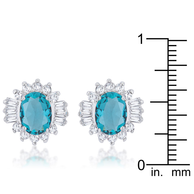 Chrisalee Stud Earrings | Aqua