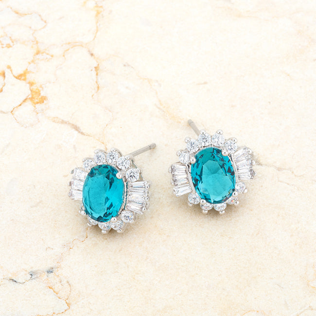 Chrisalee Stud Earrings | Aqua