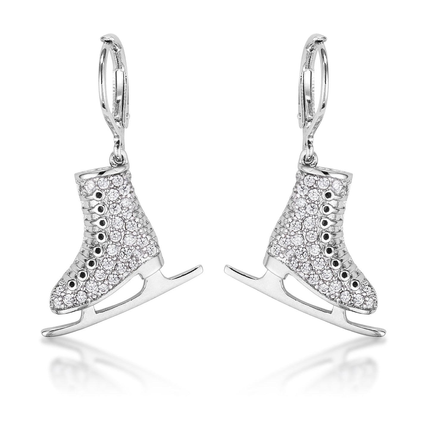 Ice Skate Earrings | Silver