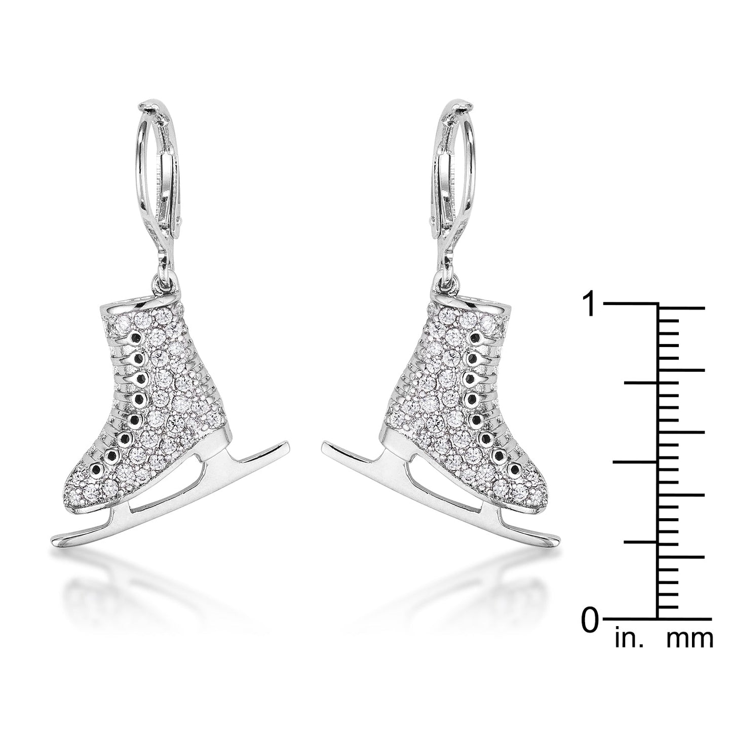 Ice Skate Earrings | Silver