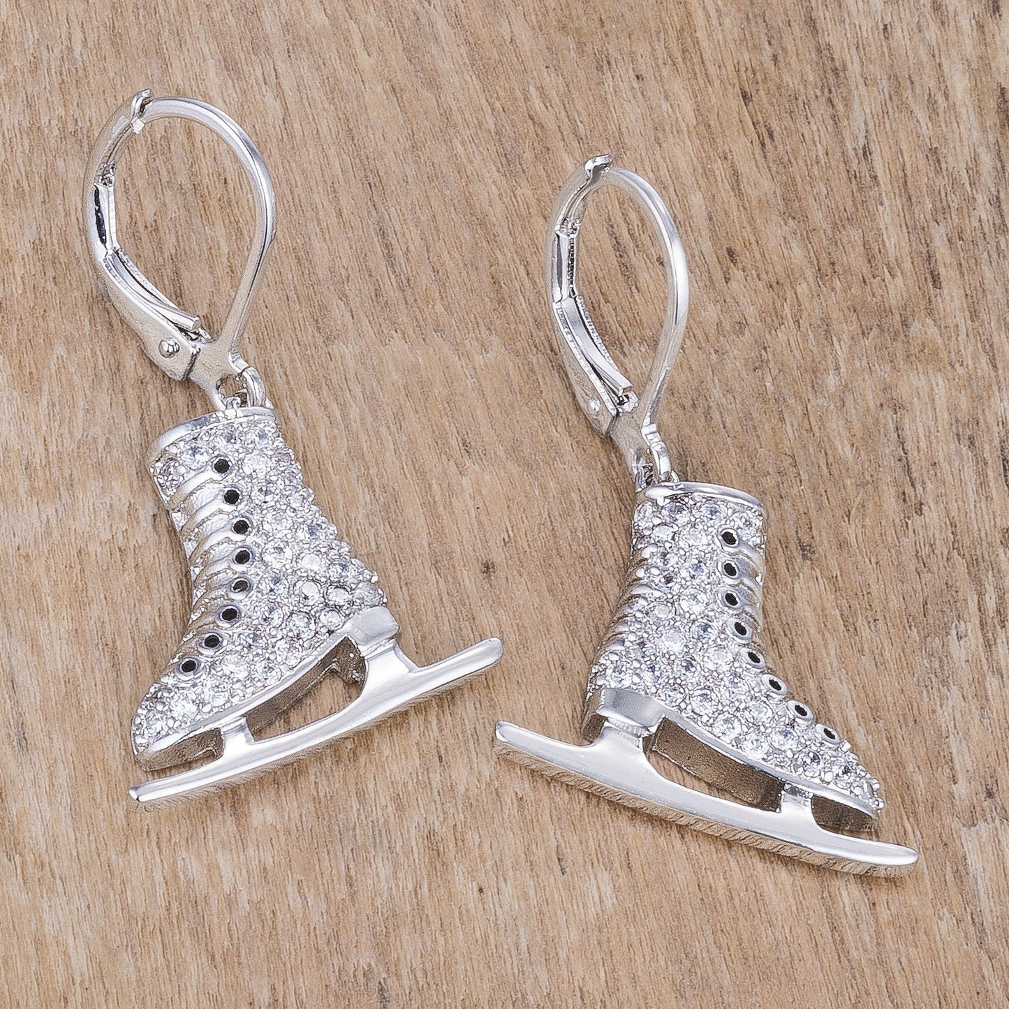 Ice Skate Earrings | Silver