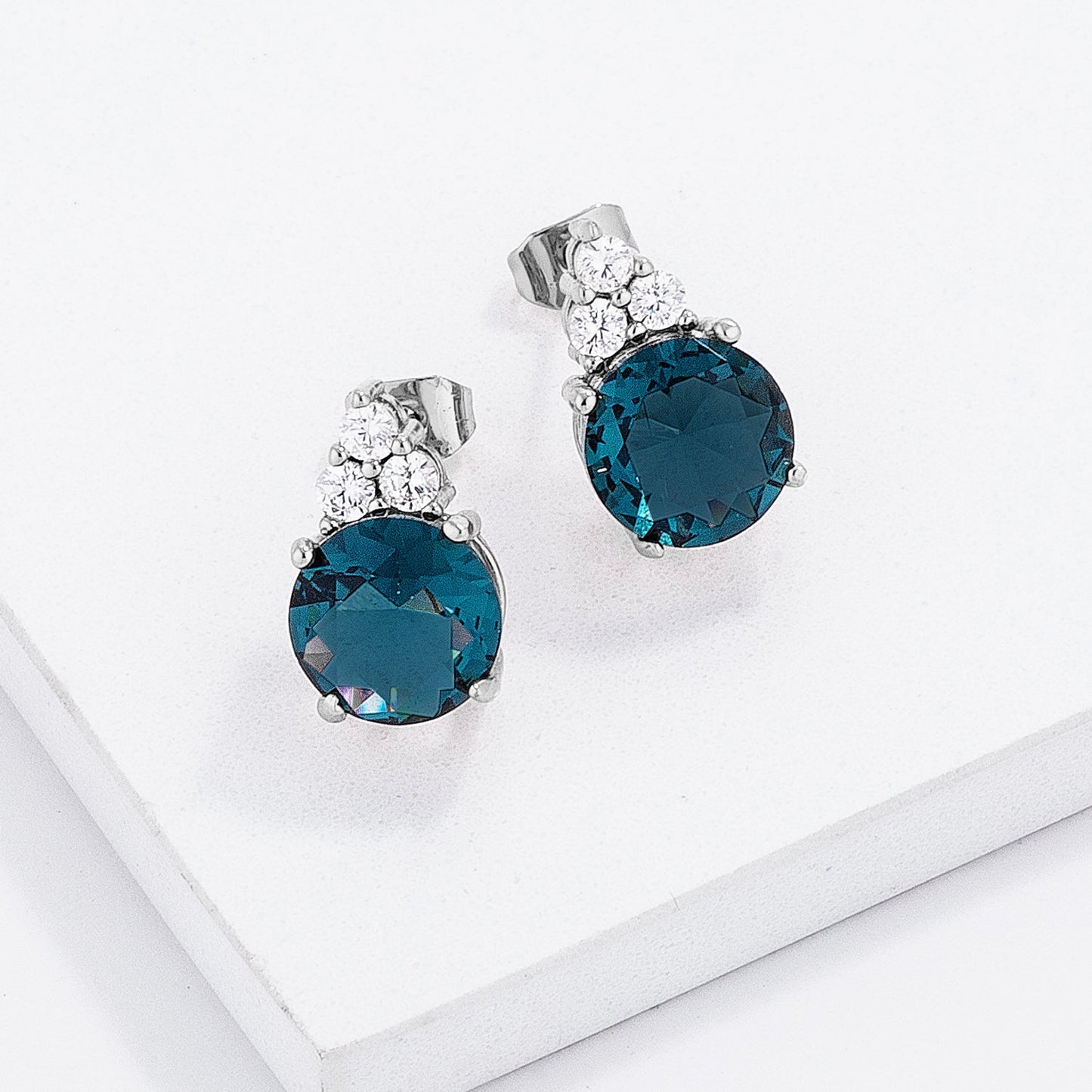 Nova Stud Earring | Blue Green | Silver