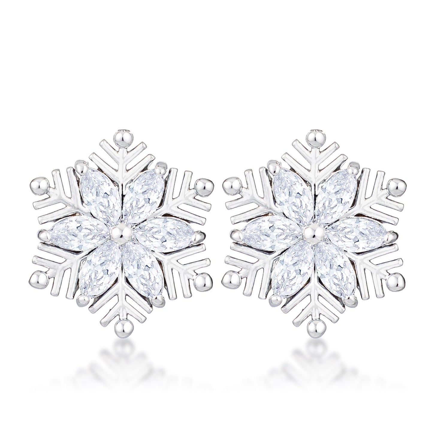 Frosty Snowflake Earrings | Silver