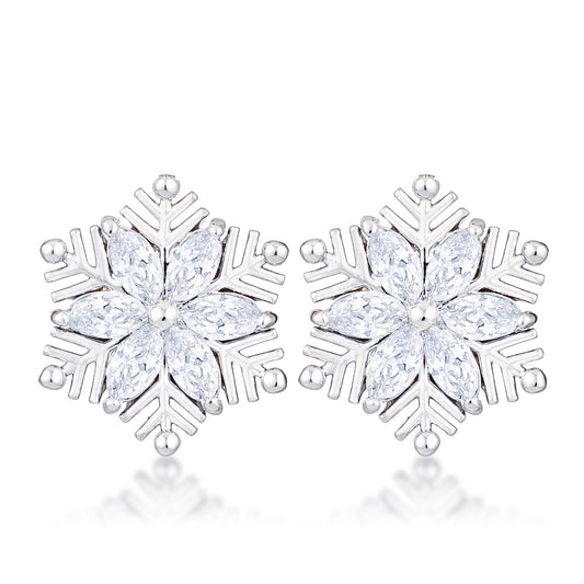 Frosty Snowflake Earrings | Silver