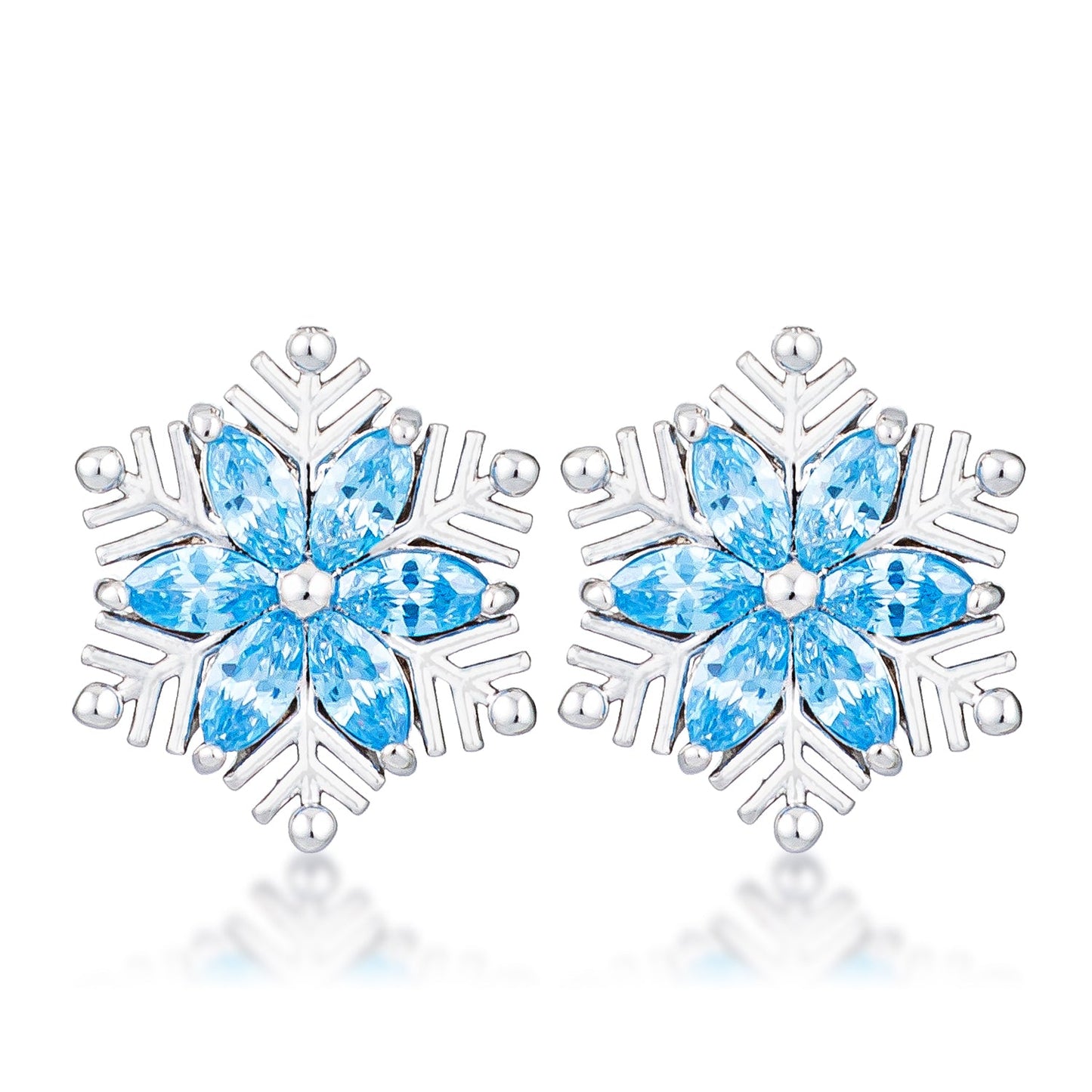 Frosty Snowflake Earrings | Blue