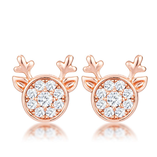 Reindeer Earrings | Rose Gold